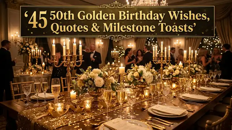 45 50th Golden Birthday Wishes, Quotes & Milestone Toasts