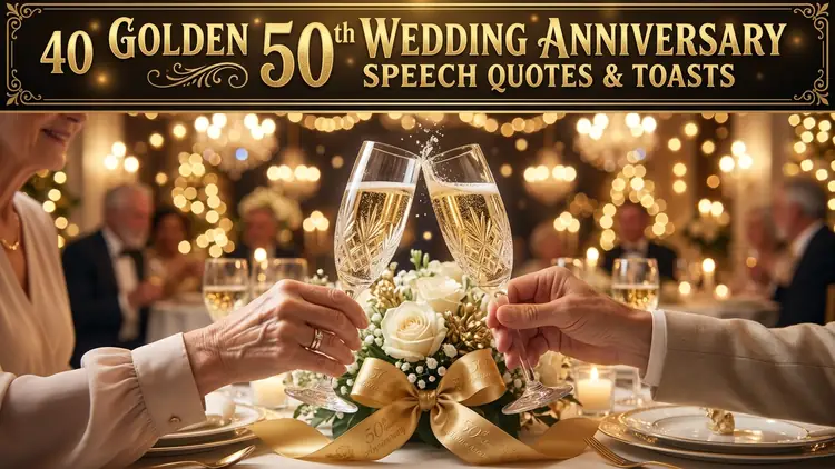 40 Golden 50th Wedding Anniversary Speech Quotes & Toasts