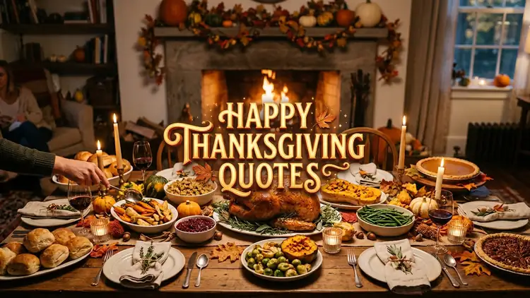 65 Warm Happy Thanksgiving Quotes, Hearthside Blessings & Dinner Table Toasts