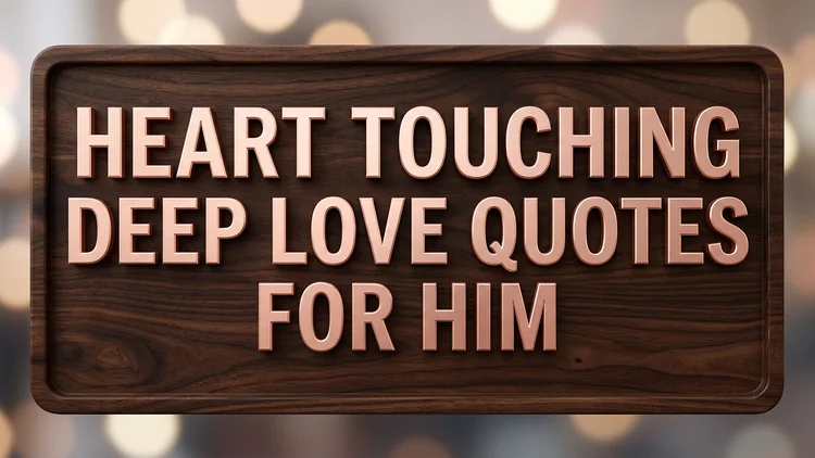 75 Heart Touching Deep Love Quotes for Him: Soulful Devotion & Romantic Intimacy