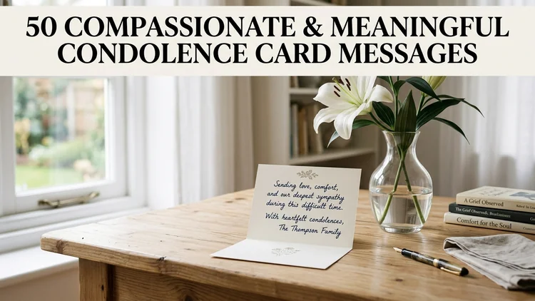50 Sincere Sympathy & Condolence Card Messages